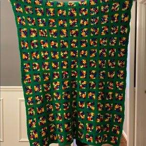 Vintage Granny Square Afghan Throw Blanket